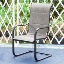 3pc Patio Seating Set With Square Side Tale & Padded Sling C-Spring Arm Chairs - Captiva Designs -Furniture GUEST 4bae0415 5d46 48bc b9b3 c104e480d8b9 5