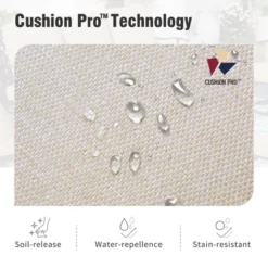 Captiva Designs 4PCS Patio Outdoor Conversation Fire Pit Set With Swivel Armchairs For Garden, Poolside, Backyard -Furniture GUEST 4bb71c35 2c3f 40e7 912a e7d0057dfd5e