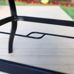 Outdoor Square Steel Dining Table - Black - Captiva Designs -Furniture GUEST 4bc9be17 fcde 4aa4 8d6a dd82419f899c 1