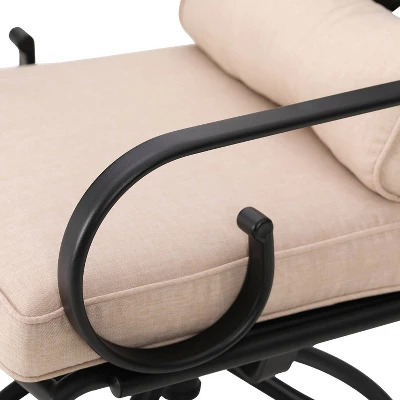 5pc Outdoor Dining Set With Swivel Chairs With Thick Seat & Back Cushions & Square Faux Wood Tabletop With Umbrella Hole - Captiva Designs 15 5pc Outdoor Dining Set With Swivel Chairs With Thick Seat & Back Cushions & Square Faux Wood Tabletop With Umbrella Hole - Captiva Designs - Image 13