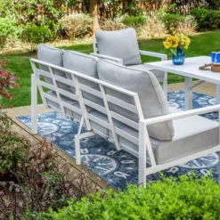 Captiva Designs 6pc Modern Aluminum Outdoor Patio Conversation Set With Coffee Table 16 Captiva Designs 6pc Modern Aluminum Outdoor Patio Conversation Set With Coffee Table -Furniture GUEST 4d844e75 8eb1 4a89 8ed5 29d35239f170