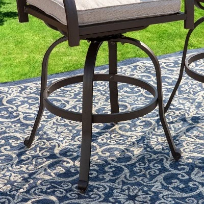 Captiva Designs 7pc Cast Aluminum Bar Height Patio Dining Set With Round Table & Swivel Stools 12 Captiva Designs 7pc Cast Aluminum Bar Height Patio Dining Set With Round Table & Swivel Stools - Image 10