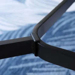 Captiva Designs 9pc Outdoor Dining Rectangle Steel Table And Thick Cushion Swivel Wicker Chairs -Furniture GUEST 4db4b184 aced 4e95 80be 8e4cf7fd8b5d