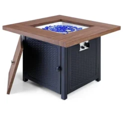 5pc Patio Dining Set With 34" Square Fire Pit Table & Swivel Arm Chairs - Captiva Designs -Furniture GUEST 4dc4b8bd b5b9 477c 92da ec6101140c7a 2