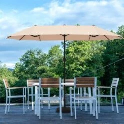 13' X 6.5' Rectangular Outdoor Patio Market Umbrella - Captiva Designs -Furniture GUEST 4e4644e6 214d 49c8 aa2f d3a2b58c94b1