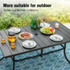 Captiva Designs 7pc Patio Dining Set With Slat-top Rectangle Table & Sling Fixed Dining Chairs -Furniture GUEST 4fa60542 4967 4e74 a7f0 adda2b9cebf0 2