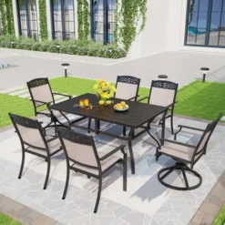 2pk Outdoor Dining Chairs With Sling Seat, Metal Frame & Armrests - Captiva Designs -Furniture GUEST 4fd4f4bb 0fec 498f 9c0d 09245227049c