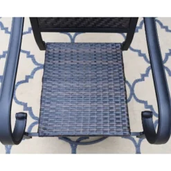 7pc Patio Dining Set With 360 Swivel Chairs With Cushions And Rectangle Concertina Steel Table - Captiva Designs -Furniture GUEST 508cb911 8cca 4aa2 bd96 d4642ff651ef 1