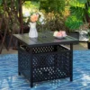 Captiva Designs 3pc Patio Bistro Set With Square Umbrella Table -Furniture GUEST 50da3c8d 6db9 4afe a4ea 09601e3c03c3