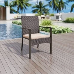 Captiva Designs 7pc Patio Furniture Set With Rectangle Table And Arm Chairs -Furniture GUEST 5115cd07 39bd 40a5 b58f ca8d392f7fca 1