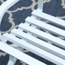 Outdoor Single Seat Steel Patio Chair - White - Captiva Designs -Furniture GUEST 5162cd1e abd9 4716 a197 21aadeb49a61