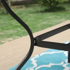 5pc Patio Set With 37" Metal Table & Extra Wide Swivel Chairs With Cushions - Captiva Designs -Furniture GUEST 53798b3f a32e 4e9c a030 1b3bf3a22386