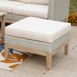 Captiva Designs 5pc Outdoor Wicker Rattan Conversation Set Beige: UV-Resistant, Includes Sofa & Ottomans 12 Captiva Designs 5pc Outdoor Wicker Rattan Conversation Set Beige: UV-Resistant, Includes Sofa & Ottomans -Furniture GUEST 550e88a5 9f66 406d b3ea 87a537e58c62