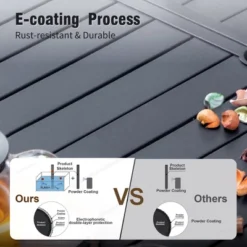 Captiva Designs 7pc Patio Dining Set With Rectangle Steel Table & Rattan Metal Arm Chairs -Furniture GUEST 55e05c00 9e6f 4319 958e f32c46f256e9