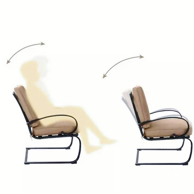 Captiva Designs 2pc Outdoor Arm Chairs With 4" Cushion 4 Captiva Designs 2pc Outdoor Arm Chairs With 4" Cushion - Image 2