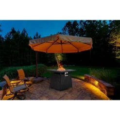 5pc Patio Set With Wicker Chairs & 28" Propane Gas Fire Pit Table - Captiva Designs -Furniture GUEST 56c86afd 713d 48b0 b7bd 2b92bf794683