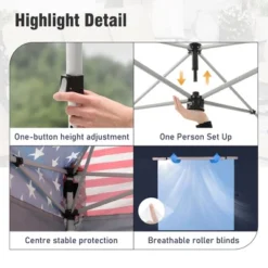 Captiva Designs 10’x10’ Pop-Up Canopy Tent With Sidewalls – Easy Setup, Waterproof, And Ventilated For Outdoor Events And Parties -Furniture GUEST 575575ea 641a 4a5d 92d5 cbd05eac4f96