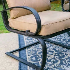 Captiva Designs 7pc Outdoor Dining Set With C-Spring Motion Chairs & Metal Table With Umbrella Hole 26 Captiva Designs 7pc Outdoor Dining Set With C-Spring Motion Chairs & Metal Table With Umbrella Hole -Furniture GUEST 58e5a0a0 0492 485a bdd7 375d2550e46d