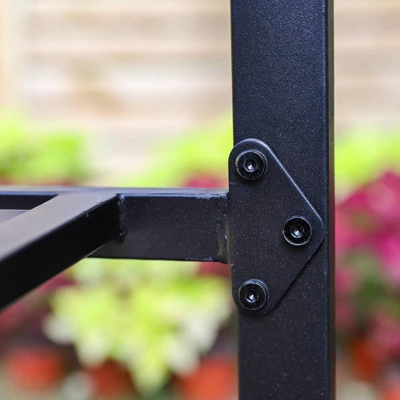 2pk Outdoor Steel Dining Arm Chairs - Captiva Designs 7 2pk Outdoor Steel Dining Arm Chairs - Captiva Designs - Image 5