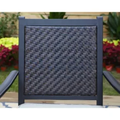 7pc Patio Dining Set With 360 Swivel Chairs With Cushions And Rectangle Concertina Steel Table - Captiva Designs -Furniture GUEST 59aa2ff8 f390 4bfd 98f7 3b3619a75ddc 1