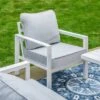 Captiva Designs 5pc Modern Aluminum Outdoor Patio Conversation Set With Ottomans -Furniture GUEST 5a67d3c9 0b97 4c77 900e 716595afb077