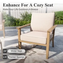 Captiva Designs 7PC Outdoor Patio Cross-Band Back Conversation Set With Thick Cushions For Deck, Garden, Or Poolside -Furniture GUEST 5bcbe6e4 0bc5 4085 ad1b a1de50e93acc