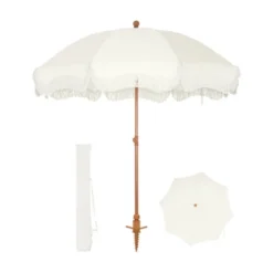 Captiva Designs 7ft Portable Patio Umbrella With Fringe - Stylish Outdoor Shade With UPF 50+ Protection (No Base) -Furniture GUEST 5ee3c872 dc5e 45f4 b168 37e348fa3e2e