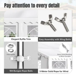 Captiva Designs Heavy-Duty Outdoor Party Tents With Removable Sidewalls - Ideal For Events And Gatherings 26 Captiva Designs Heavy-Duty Outdoor Party Tents With Removable Sidewalls - Ideal For Events And Gatherings -Furniture GUEST 5fc58e4a 30b5 44d3 88ab a560ae8c7abe