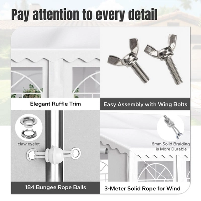 Captiva Designs Heavy-Duty Outdoor Party Tents With Removable Sidewalls - Ideal For Events And Gatherings 9 Captiva Designs Heavy-Duty Outdoor Party Tents With Removable Sidewalls - Ideal For Events And Gatherings - Image 7