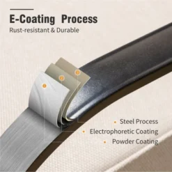 Captiva Designs 5pc Metal Patio Outdoor Conversation Set With Rocking Grid-back Chairs And Ottomans -Furniture GUEST 5feb9c10 a98b 447d 8ee1 554e84f016b6 2