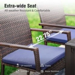 Captiva Designs Outdoor Patio All-weather Wicker Dining Chairs With Thick Cushion -Furniture GUEST 60cb391c c62e 4685 b4d1 b5ecdd652826 6
