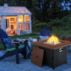 5pc Patio Dining Set With Fire Pit Table & Wicker Rattan 360 Swivel Chairs - Captiva Designs 11 5pc Patio Dining Set With Fire Pit Table & Wicker Rattan 360 Swivel Chairs - Captiva Designs -Furniture GUEST 610944bc d1bd 4815 a2f8 0be671e00bfb