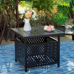 Captiva Designs 3pc Outdoor Patio Dining Steel Table & Gray Wood-look Arm Textilene Sling Chairs 25 Captiva Designs 3pc Outdoor Patio Dining Steel Table & Gray Wood-look Arm Textilene Sling Chairs -Furniture GUEST 615ed627 495d 41eb 917f d9a2ee137011 1