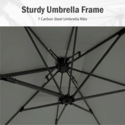 Captiva Designs 9 Ft X 12 Ft Premium Cantilever Patio Umbrella With 2-Tier Design -Furniture GUEST 61e5d985 1f35 4581 86f5 35cf9e6315c4