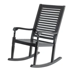 Outdoor Acacia Wood Rocking Chair - Captiva Designs: UV & Water-Resistant, Powder-Coated Frame, Fixed Arms -Furniture GUEST 63f562c9 c9ed 4c2d 8b51 23345e3a02fe