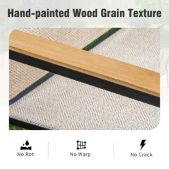 Captiva Designs 5pc Patio Steel Dining Table & Textilene Chairs With Wood-like Armrests -Furniture GUEST 652b4524 652b 4c3b a4eb 61f948a0d599