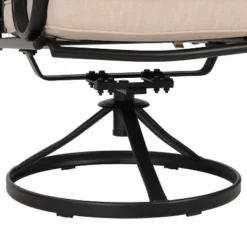 5pc Outdoor Dining Set With Swivel Chairs With Seat & Back Cushions & Square Metal Table With Umbrella Hole - Captiva Designs -Furniture GUEST 65904f90 fe31 4634 bcdd e3f7f802f5e0 2