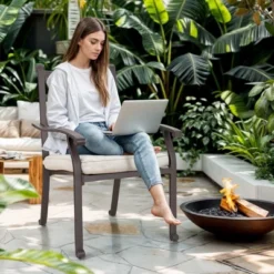 Captiva Designs 7PC Cast Aluminum Patio Dining Set With Rectangle Table & Flower Back Chairs -Furniture GUEST 65a471d4 6ad9 4fc8 be58 951b09e8cab0 1