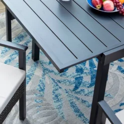 9pc Outdoor Dining Set With Extendable Table & Rattan Wicker Chairs - Beige - Captiva Designs 15 9pc Outdoor Dining Set With Extendable Table & Rattan Wicker Chairs - Beige - Captiva Designs -Furniture GUEST 664a67bc 509e 4c22 bc54 7b9e4dfbb009