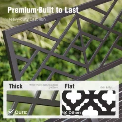 Captiva Designs Two Seat Cast Steel Garden Bench -Furniture GUEST 6a42dc97 a9df 4543 bcdc b0a9fcc8707c