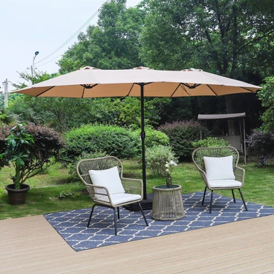 3pc Outdoor Rattan Conversation Set With Cushions - Captiva Designs 3 3pc Outdoor Rattan Conversation Set With Cushions - Captiva Designs