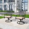 5pc 37" Wooden Top Patio Table With 4 Swivel Rocking Chairs - Captiva Designs -Furniture GUEST 6c014358 e4e3 4076 8c58 4e07dbe8c056