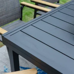 7pc Patio Set With Expandable Table & Lightweight Aluminum Frame Stackable Sling Chairs - Captiva Designs 16 7pc Patio Set With Expandable Table & Lightweight Aluminum Frame Stackable Sling Chairs - Captiva Designs -Furniture GUEST 6d92c1d8 2413 4f52 8811 d40cf3bfc26f