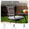 Captiva Designs 3pc Outdoor Patio Metal Bar Height Table & Bar Swivel Chair With Cushion And Armrest -Furniture GUEST 6ecb398c 9070 4ab5 9c13 dc629ea85c3f