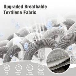 Captiva Designs 7pc Outdoor Rectangle Steel Table With Umbrella Hole & Textilene Swivel Chairs -Furniture GUEST 6efa763d 1d01 4ea4 86ce 9a1b56ad7c4d