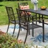 7pc Outdoor Rectangular Table & 6 Chairs With Diamondback Design - Black - Captiva Designs -Furniture GUEST 6f4adfe9 a457 42ae 85d7 3dca82009d59 1