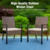 Captiva Designs 7pc Outdoor Patio Black Steel Dining Table With Umbrella Hole & Cushioned Armrest Rattan Chairs -Furniture GUEST 7000fe45 9280 4df7 917c 38e5a43600dc 2