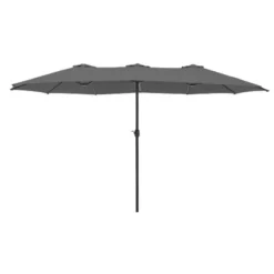 Captiva Designs 9'x15' Rectangular Outdoor Market Umbrella With Crank Handle Light -Furniture GUEST 728e39c5 70fc 43dc b691 c16ac324b4d7
