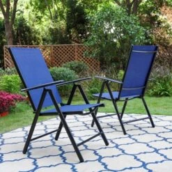 2pk Outdoor 7 Position Arm Chairs With High Backs & Aluminum Frames - Captiva Designs -Furniture GUEST 7355c553 6a1e 456b b534 64e1882fd6e2
