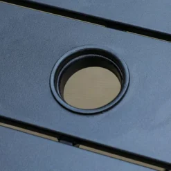 7pc Outdoor Dining Set With 7 Position Adjustable Folding Chairs & Metal Rectangle Table With Umbrella Hole - Captiva Designs -Furniture GUEST 73f2c89f c595 4d2b 866d fe82fe97562a